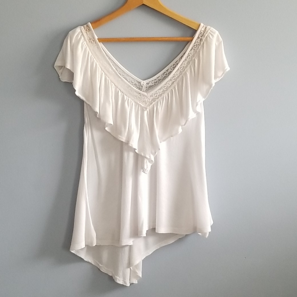 Free people flutter white top